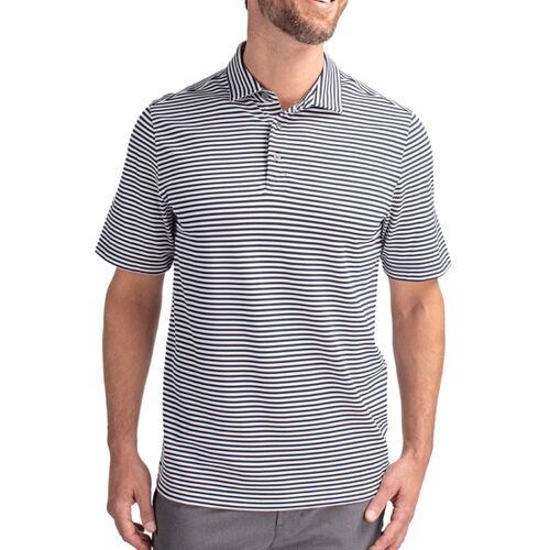 Cutter & Buck Virtue Eco Pique Stripe Recycled Mens Big and Tall Polo Thumbnail