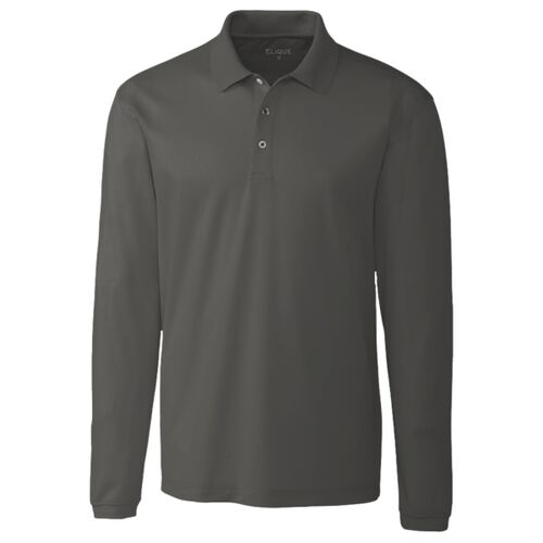 Clique Spin Eco Performance Pique Long Sleeve Mens Polo Thumbnail