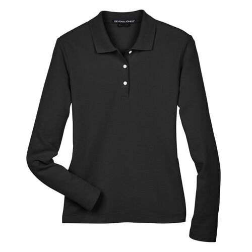 Women's Pima Piqué Long Sleeve Polo Thumbnail