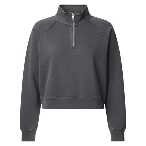 Women's Garment-Dyed Mid-Length Quarter-Zip Sweatshirt Thumbnail