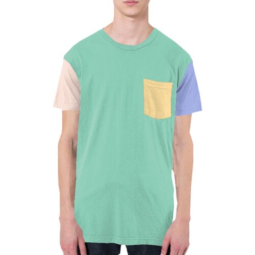 RSA2404 Power Washed Color Block Pocket T-Shirt Thumbnail