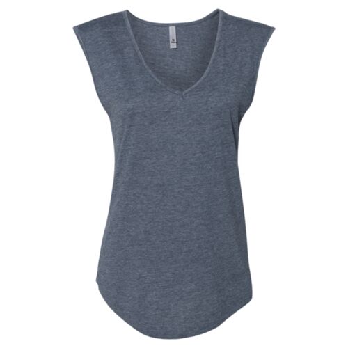 Women's Festival Sleeveless Deep V-Neck T-Shirt Thumbnail